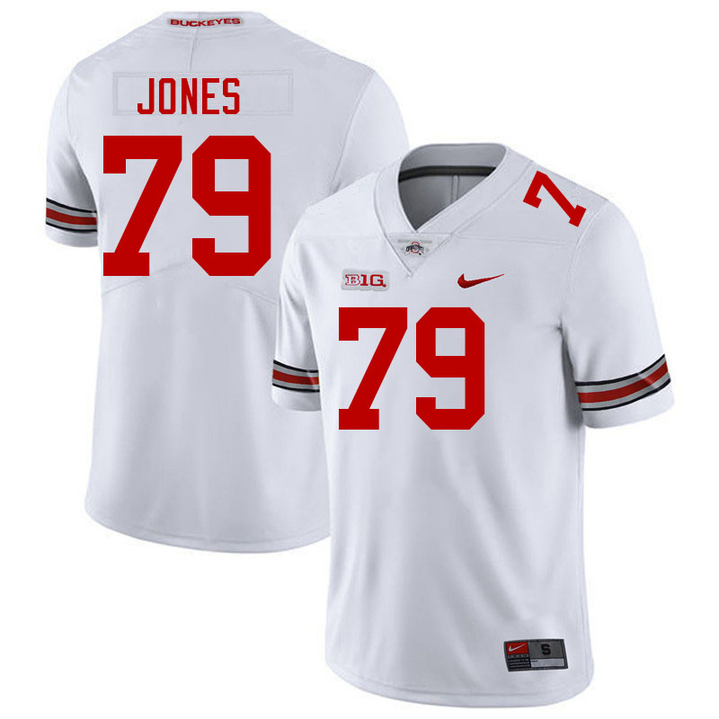 #79 Dawand Jones Ohio State Buckeyes Jerseys Football Stitched-White